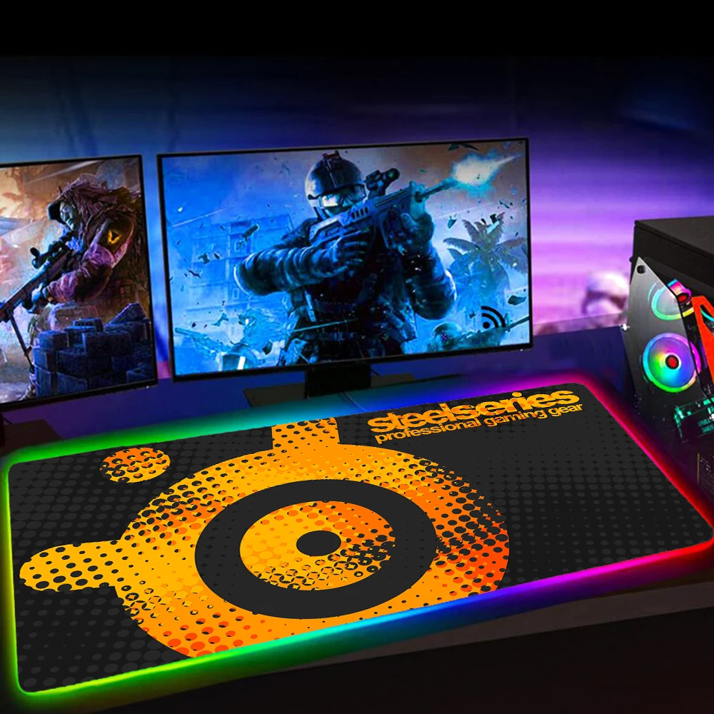 

Rgb Steelseries Gaming Mouse Pad Large Kawaii Mousepad RGB Computer Mouse Pad Gamer Mause Pad LED Backlit Mat Keyboard Desk Mat