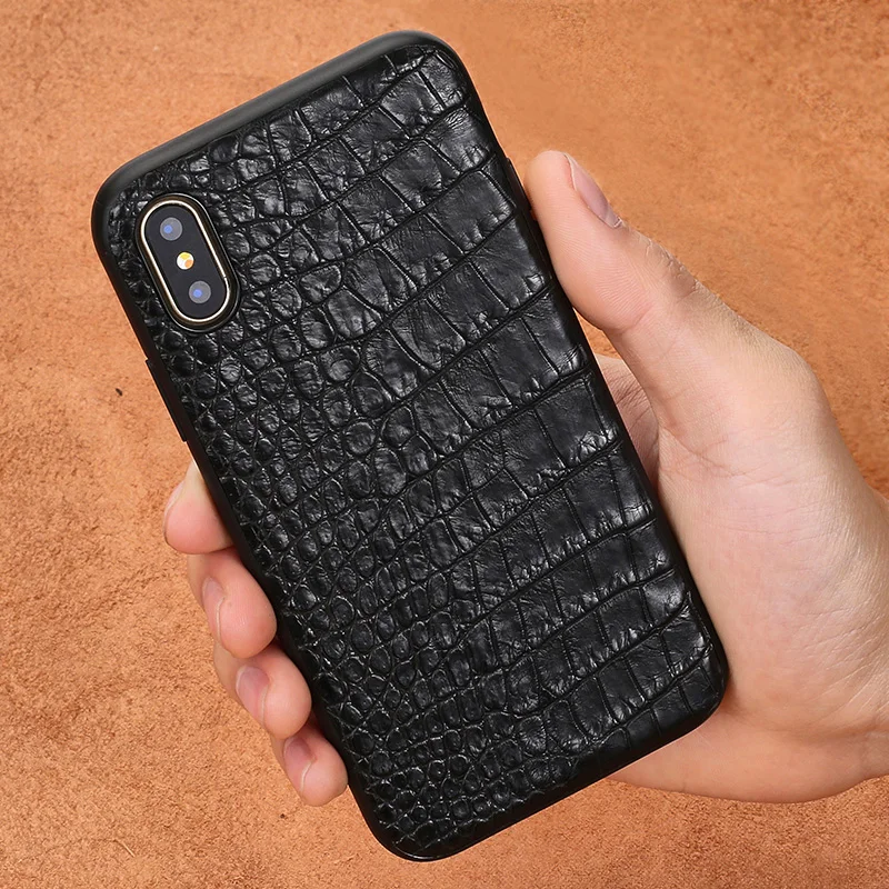 Чехол для телефона из натуральной крокодиловой кожи iphone x xs xsmax 7 8 8plus 5s SE Роскошная