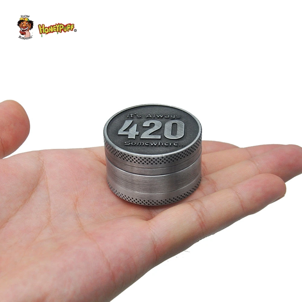 HONEYPUFF цинковый сплав травяная шлифовальная машина 40 мм с острыми зубьями