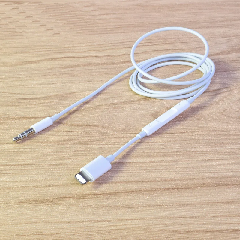 Регулятор громкости с адаптером Aux для 8-контактный Lightning/HDMI 3,5 мм на обоих концах для подключения внешних устройств к автомагнитоле для 6s 7 8 plus X Xs Xr Max, подключаемый к наушникам, Динамик