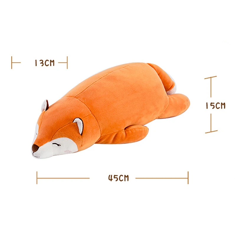 

45CM Cute New Fox Doll Childrens Plush Toy Sleeping Pad Pillow Sofa Home Decoration Car Plush Doll Toy Birthday Gift