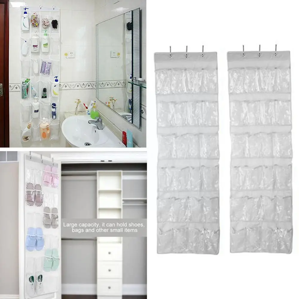 

24 Compartments Household Hanging Door Hanger Shoe Storage Shelf I5H6