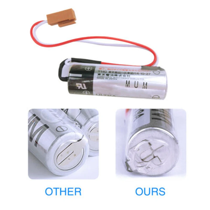 

10PCS Original ER6V/3.6V Mitsubishi M70 M60 PLC Battery ER6V119A AA Lithium Battery for TOSHIBA Made in Japan