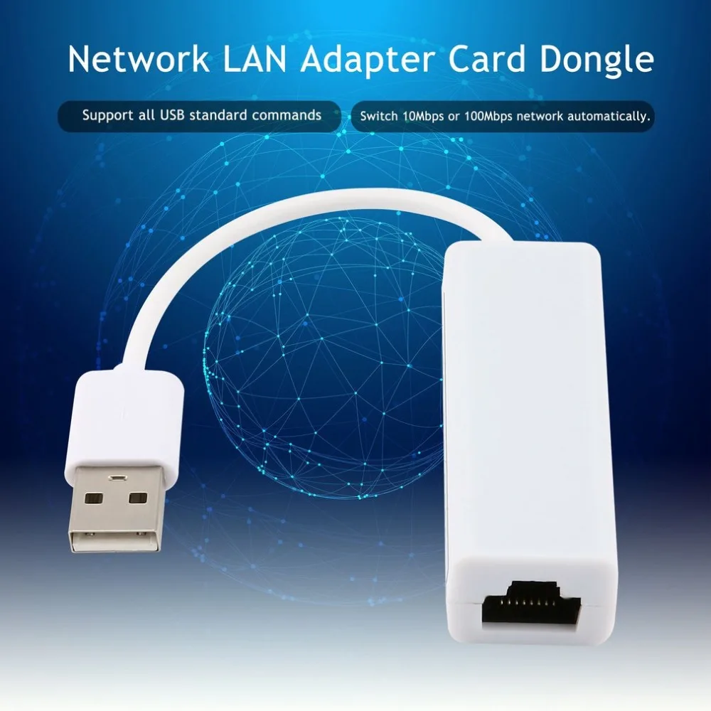 USB 2.0 to fast Ethernet 10/100 RJ45 Network LAN Adapter Card Dongle 100Mb Free / Drop Shipping