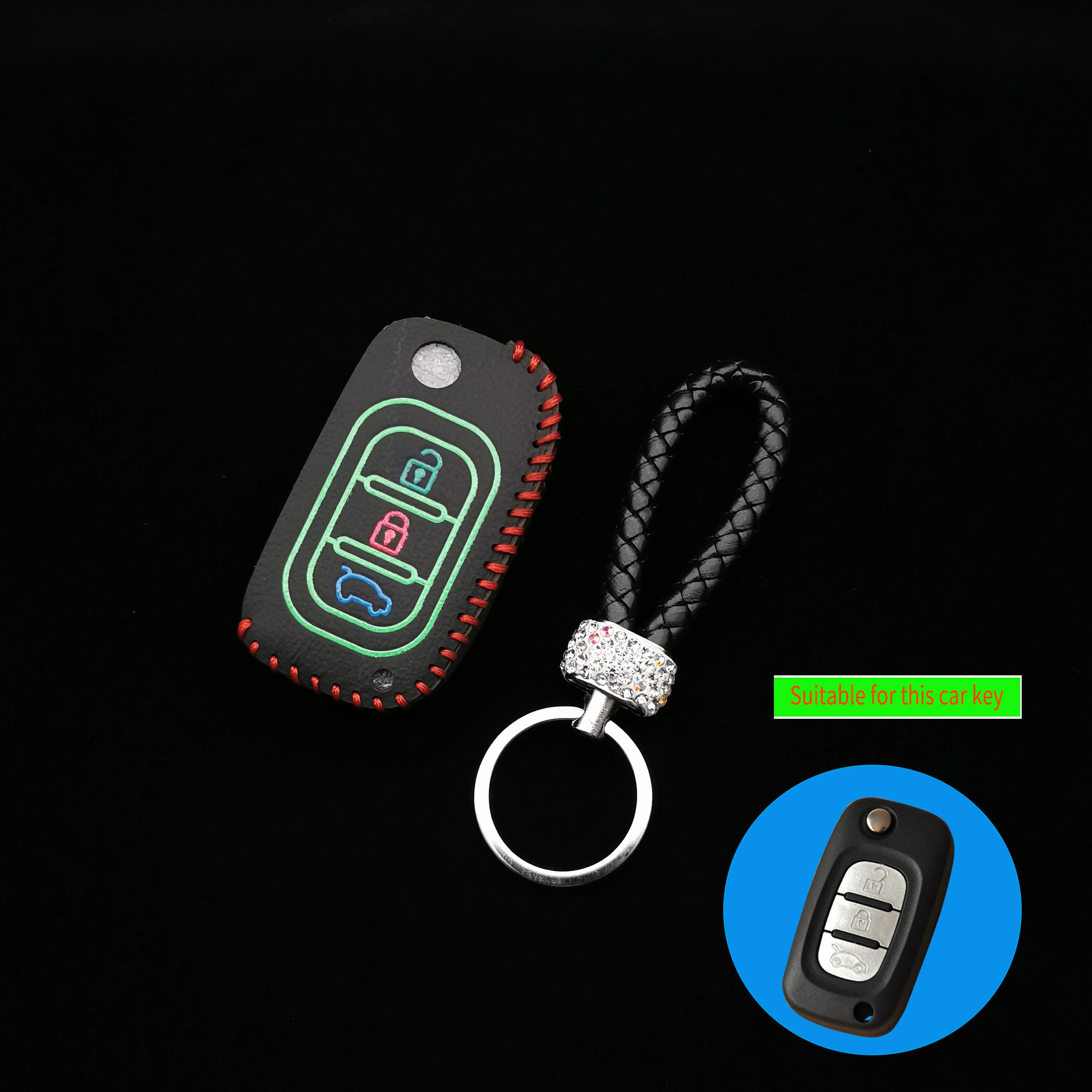 

Leather Keyboard Cover Car Key Case For LADA Priora Kalina Granta Sport Sedan Vesta X-Ray X-Ray Folding Remote Control Shell