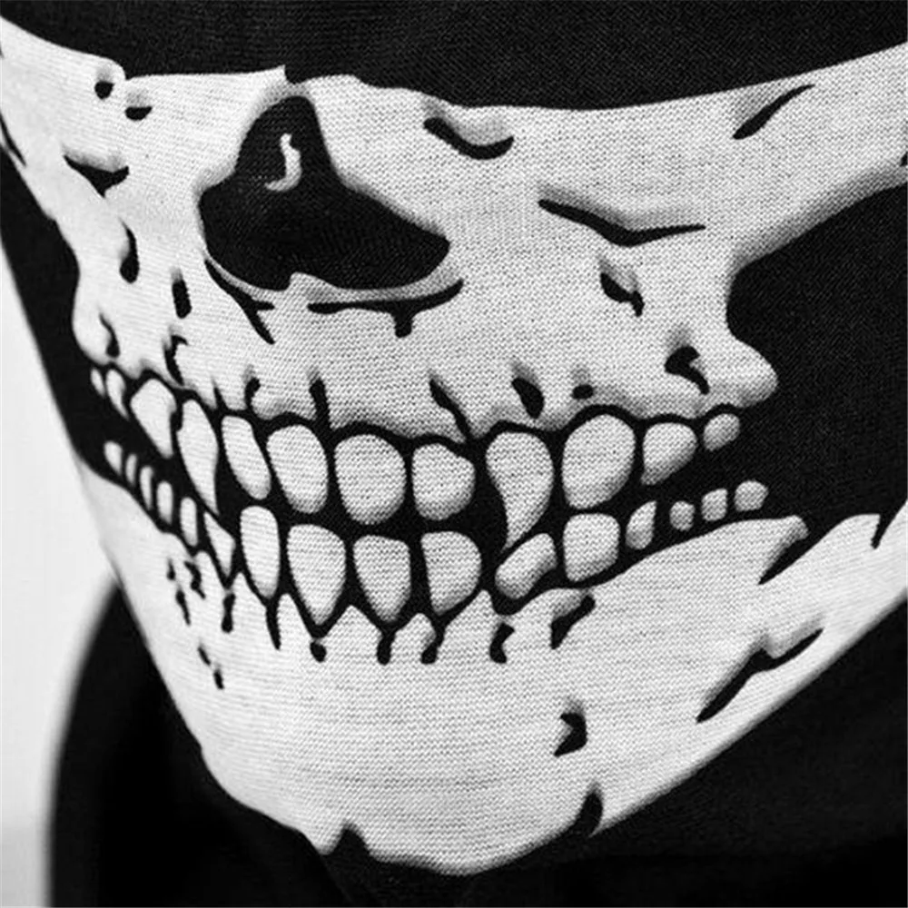 

Halloween Props Skull Washcloth Seamless Magic Turban Riding Headscarf Multifunctional Thermal Scarf Sports Bandana Face Mask
