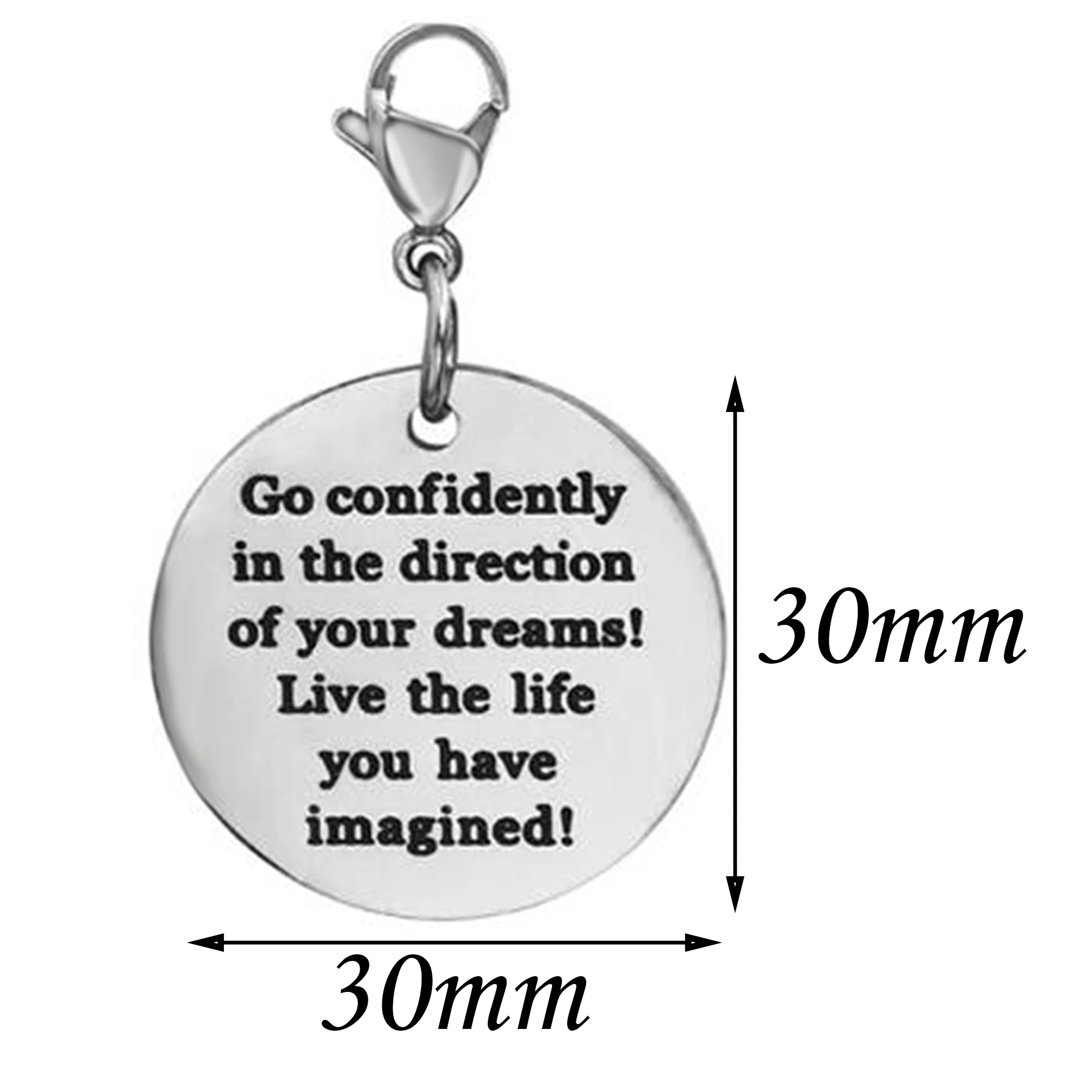 Круглый держатель для ключей из нержавеющей стали Dag Tag брелок ювелирные изделия