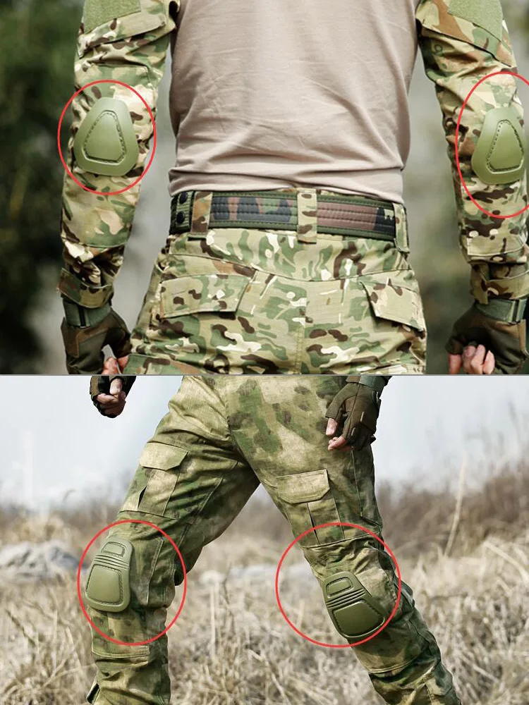 

Outdoor Airsoft Frog Suit Knee Pads Elbow Support Paintball Airsoft Tactical Kneepad Interpolated Knee Protector Set Gear Combat