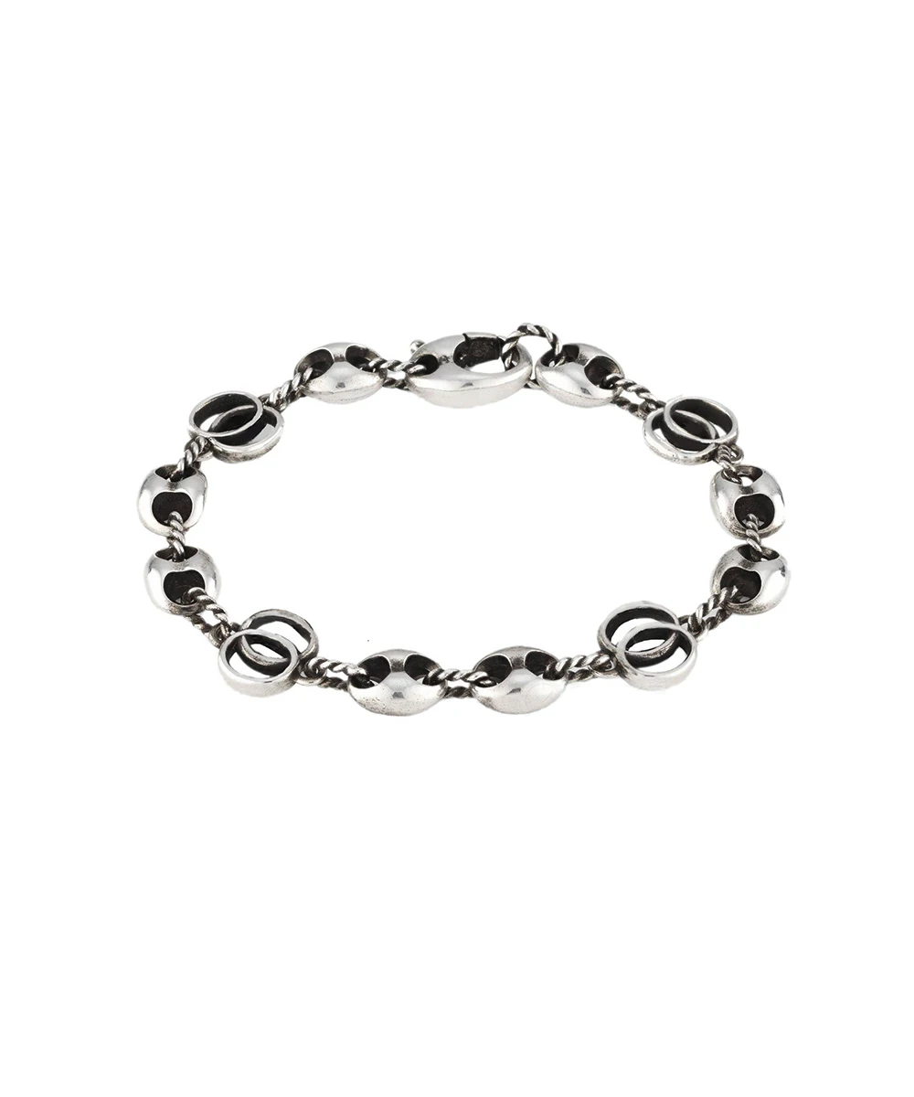 

2021 trend luxury brand retro bracelet men silver bead bracelet women wrist bracelet letter