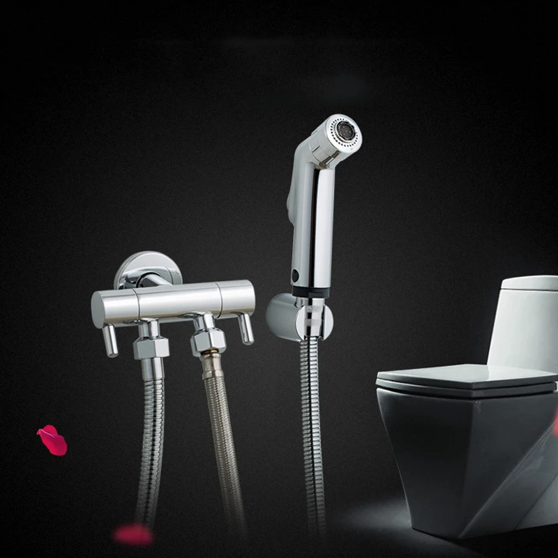 

Handheld Shower Head Bidet Spray Set Wall Mounted Shower Faucet Bidet Hose Holder Angle Valve for Bathroom Sprayer Self Cleaning