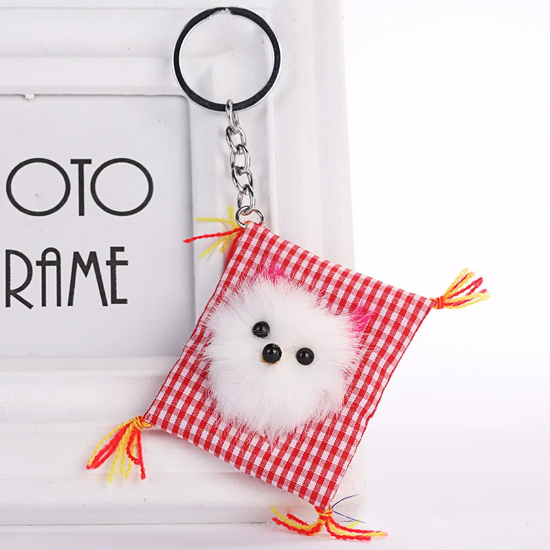 Симпатичный тканевый коврик автомобильный брелок для ключей женщин и мужчин