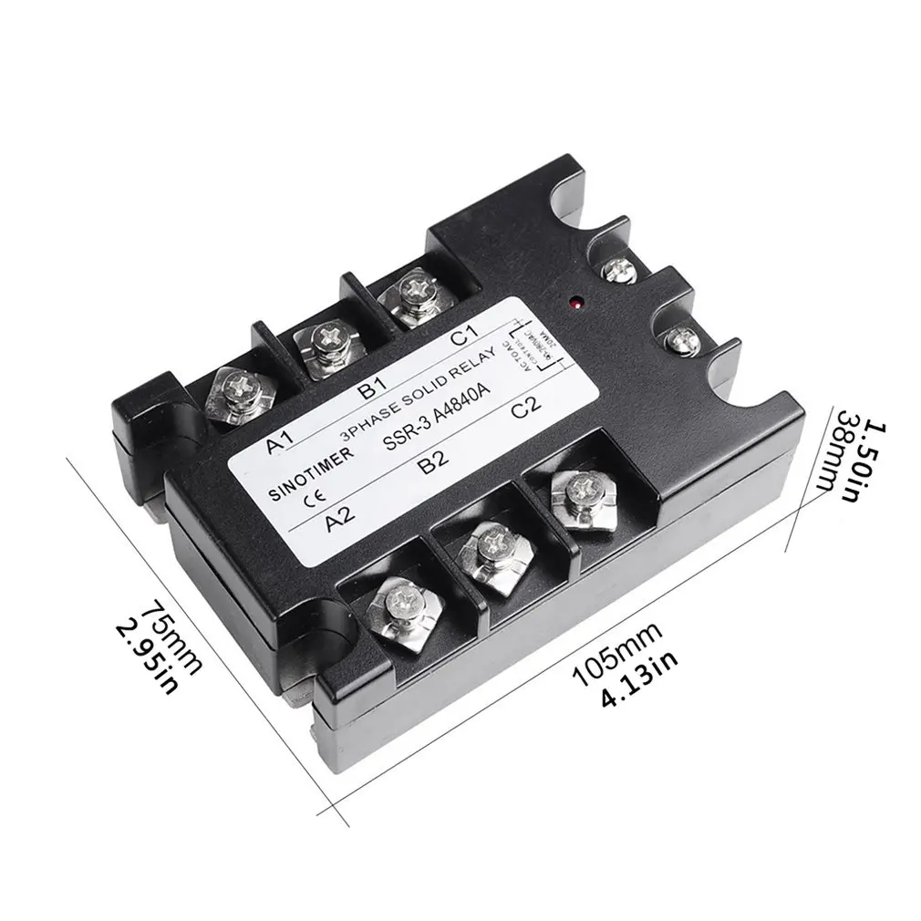

SSR 3 Phase Solid State Relay SSR-3 AC To AC Solid State Relay 25 SSR Relay Three Phase SSR 25A Rele