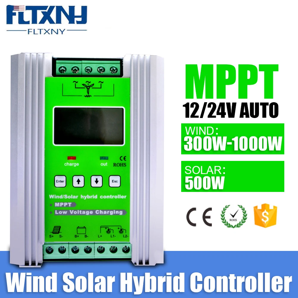 Контроллер заряда FLYT Wind Solar Hybrid Boost MPPT для ветровых турбин солнечные панели 500 Вт 600