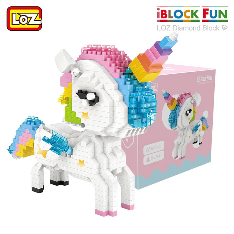 Loz Алмазный Мини конструктор сделай сам 3D Строительные блоки розовые фигурки