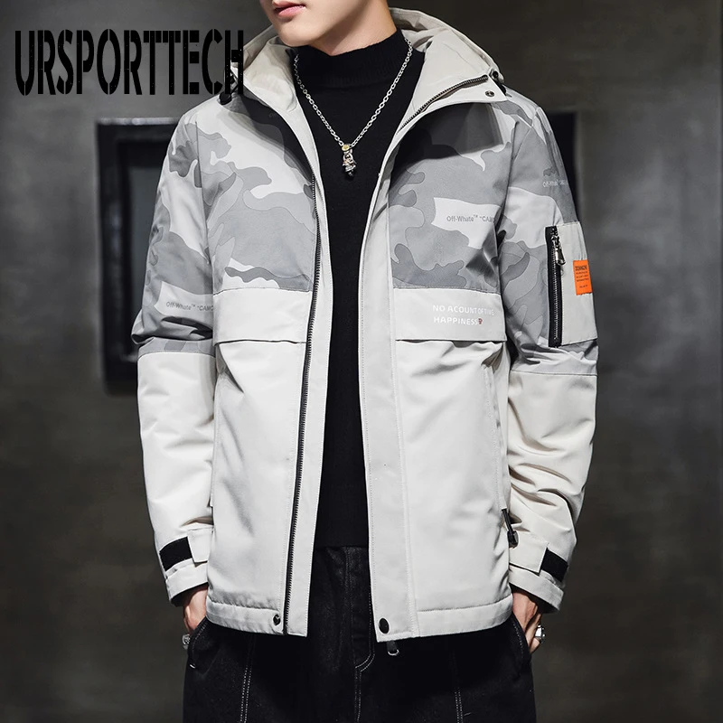 2020 Winter Camouflage Jacket Men Parka 2020 New Cotton Padded Puffer Jackets Men Fashion Top Zipper Up Hooded Outerwear Coats