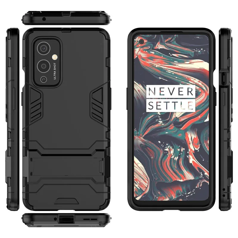 

Armor Case For OnePlus 9 Case For OnePlus 9 8T 7T Cover Shockproof Soft Silicone Armor PC Portective Phone Bumper For OnePlus 9