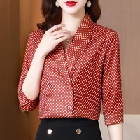 shirt spring and autumn 2021 new blouse shirt womens silk mulberry silk this years popular jacket chiffon summer