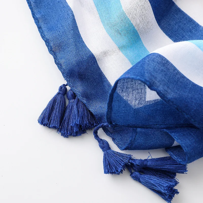 

New Korean Style Fashion Cotton Scarf Small Shell Pattern Large size Gauze Scarf Shawl for Woman