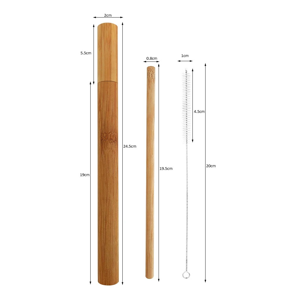 

Bamboo straw set Bamboo tube with Bamboo straw and nylon brush