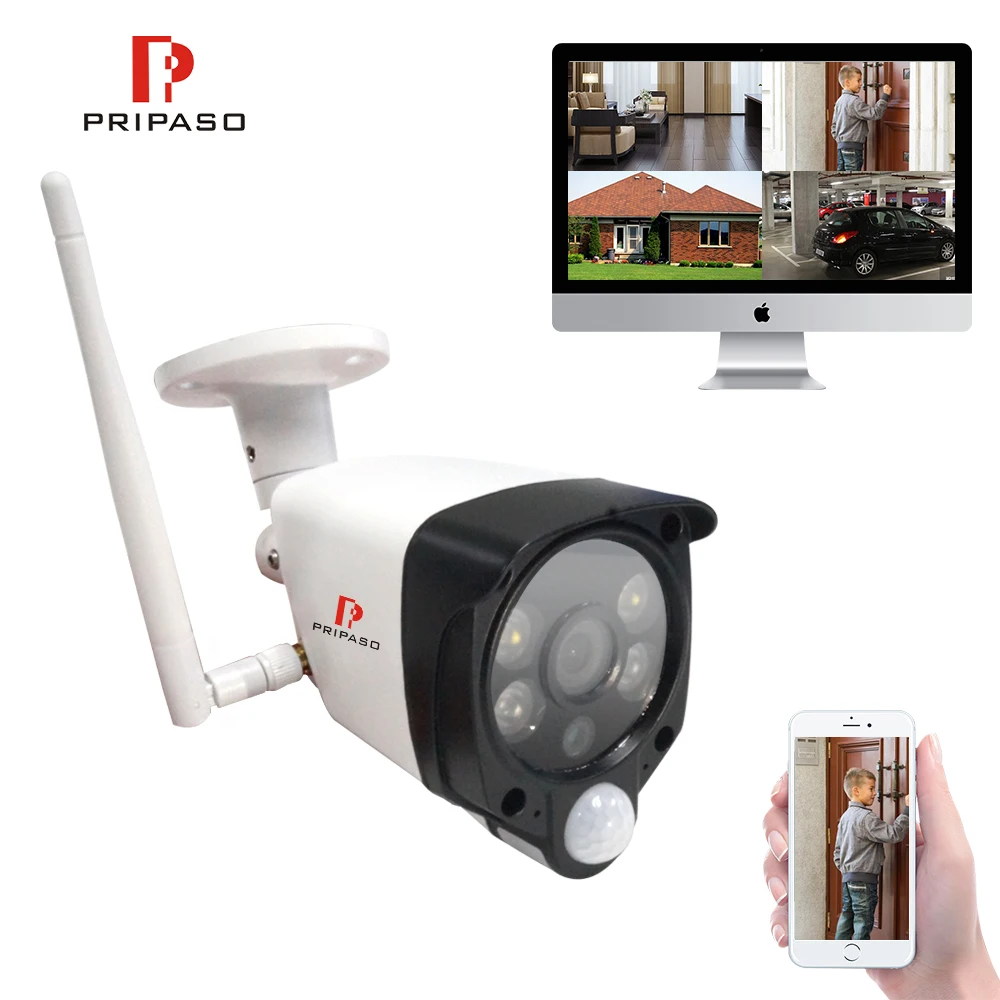 Pripaso, беспроводная камера безопасности, HD 720 P, уличная, wifi, водонепроницаемая, Camara, PIR функция, удаленный монитор, камера для школы, фабрика