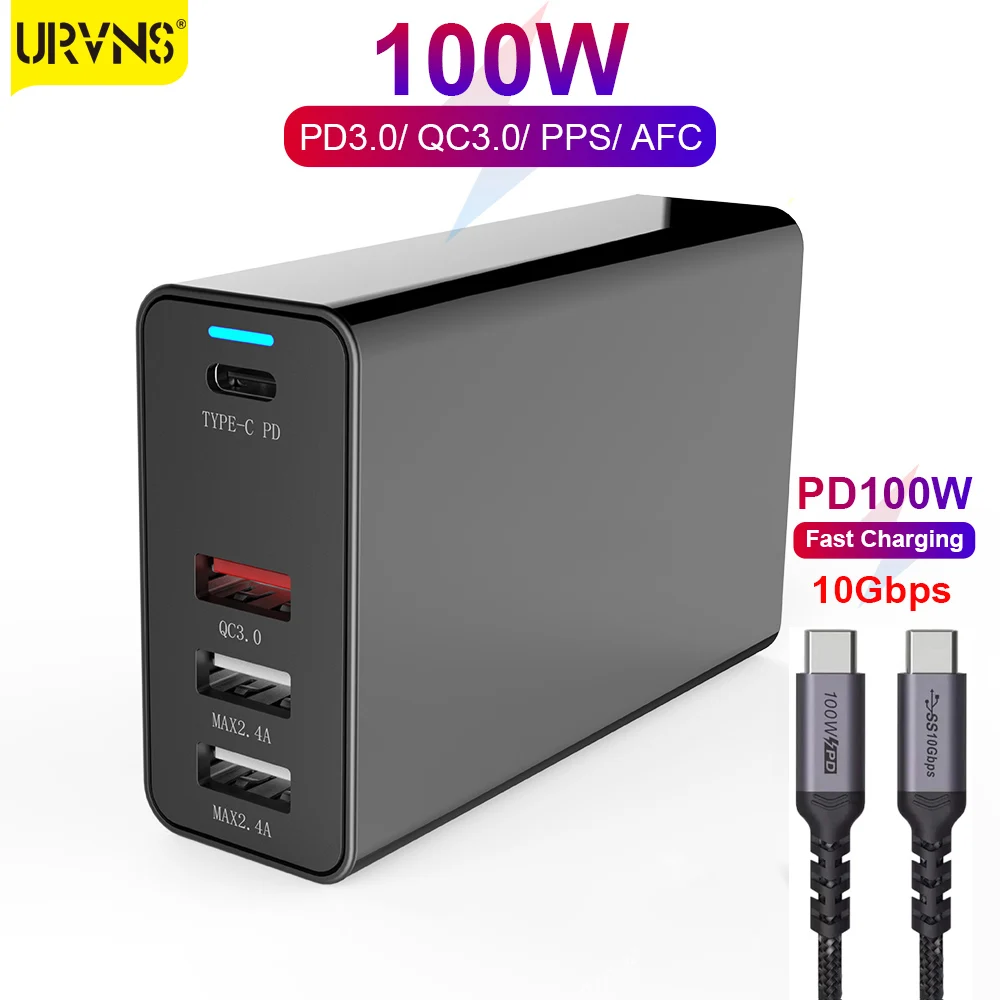 Устройство зарядное сетевое URVNS PPS с USB портом и поддержкой быстрой зарядки 3 0