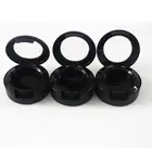 Чехол-книжка с прозрачной крышкой для макияжа, пустая коробка круглой формы для теней для век, прессованного порошка, пигментных румян, помады