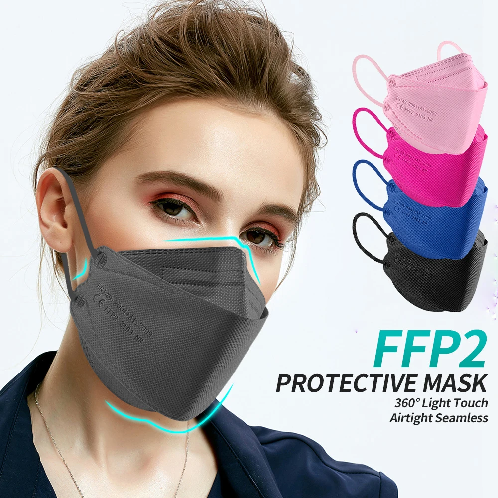Черные защитные респираторы ffp2 fpp2 многоразовые маски kn95 для туши | Красота и