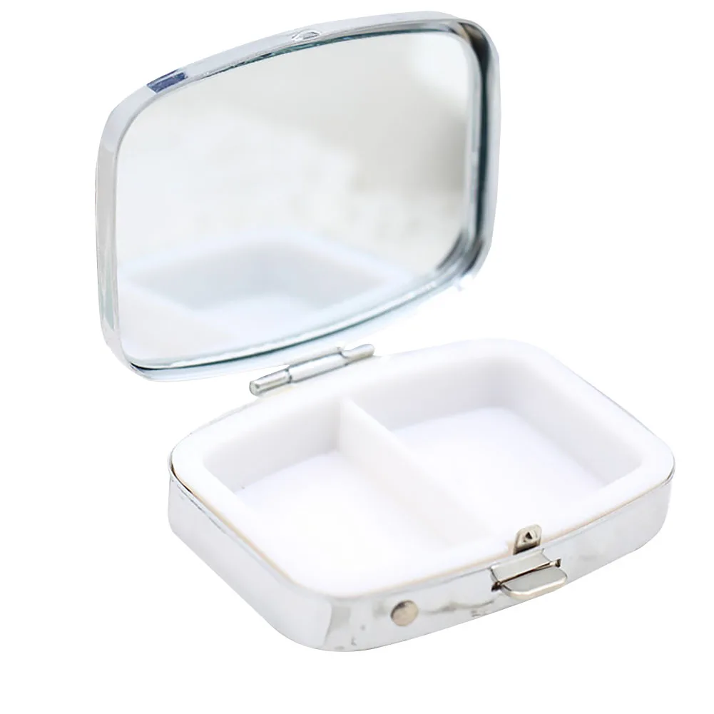 2 сетки серебряное квадратное хранение подарочной коробки путешествия медицина