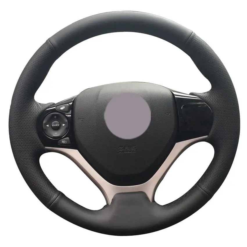 

DIY Personalized Super Soft Black Synthetic Leather Car Steering Wheel Cover for Honda Civic Civic 9th 2012-2015