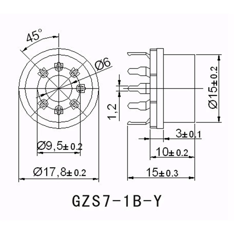 Пластиковая вакуумная трубка с 7 контактами основание клапана для B &amp W 6J1 6Z4 6X4 12AE6