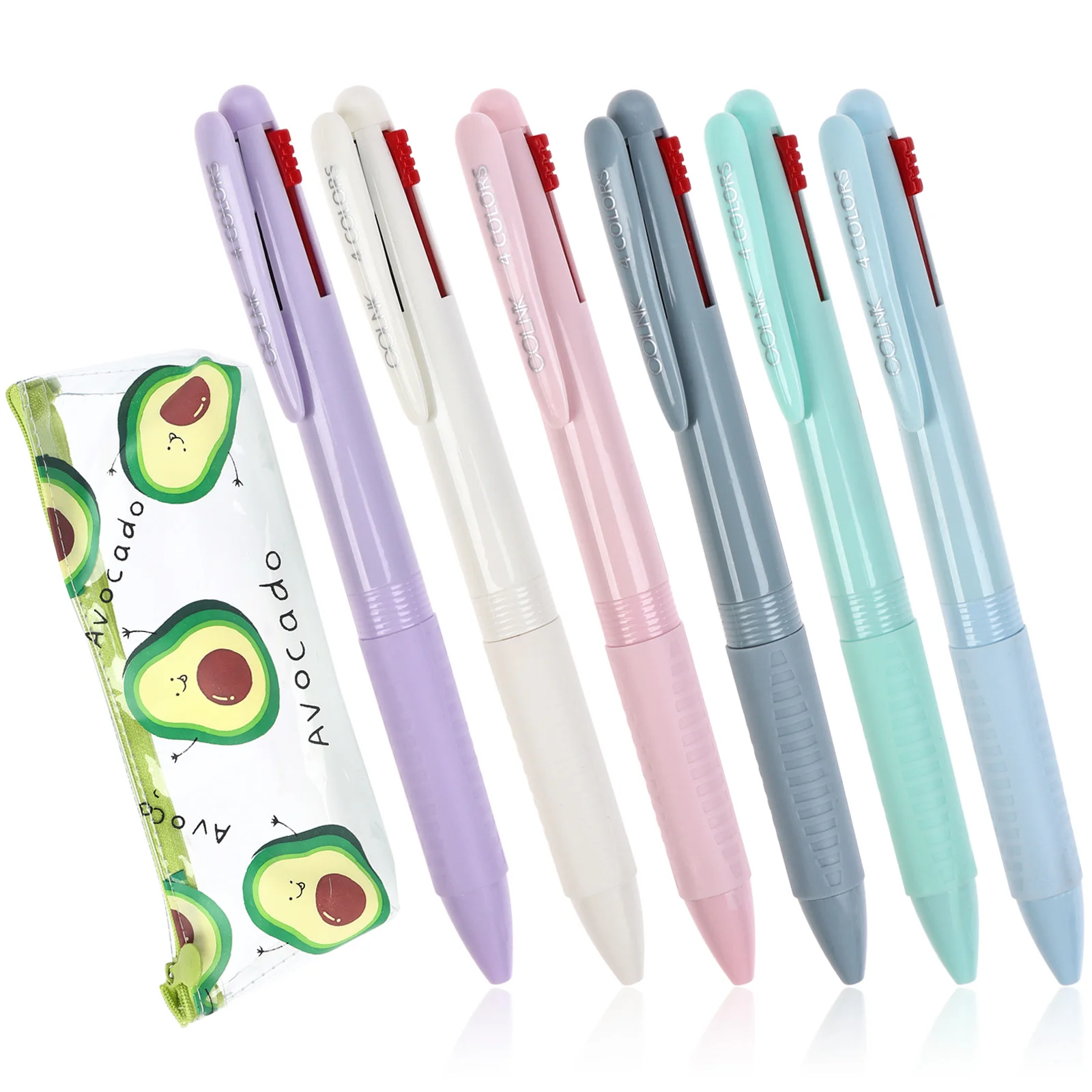 6 шт многоцветные шариковые ручки с 4 мя цветами шариковая ручка Материал офисные