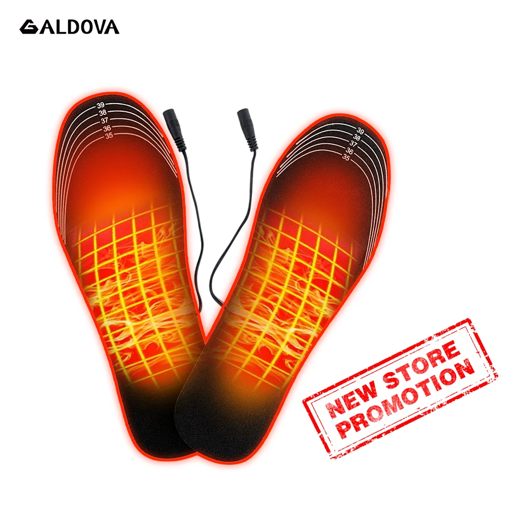 USB стельки для обуви с подогревом Электрический коврик грелка ног носки зимних