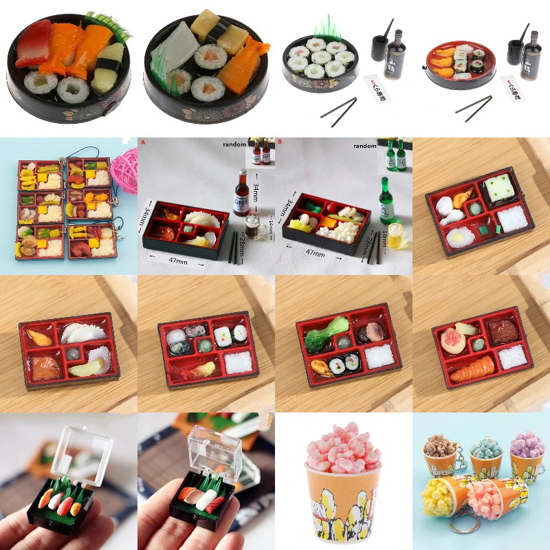 

1 шт., куклы для кукольного домика, японского фастфуда, обеда, попкорна