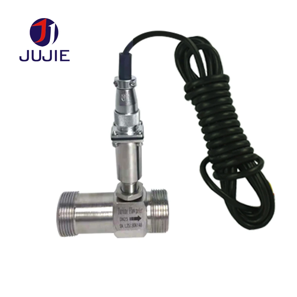 Датчик расхода водяной турбины NPN Pulse 4 20mA PLC топливное масло метанол спирт чистая