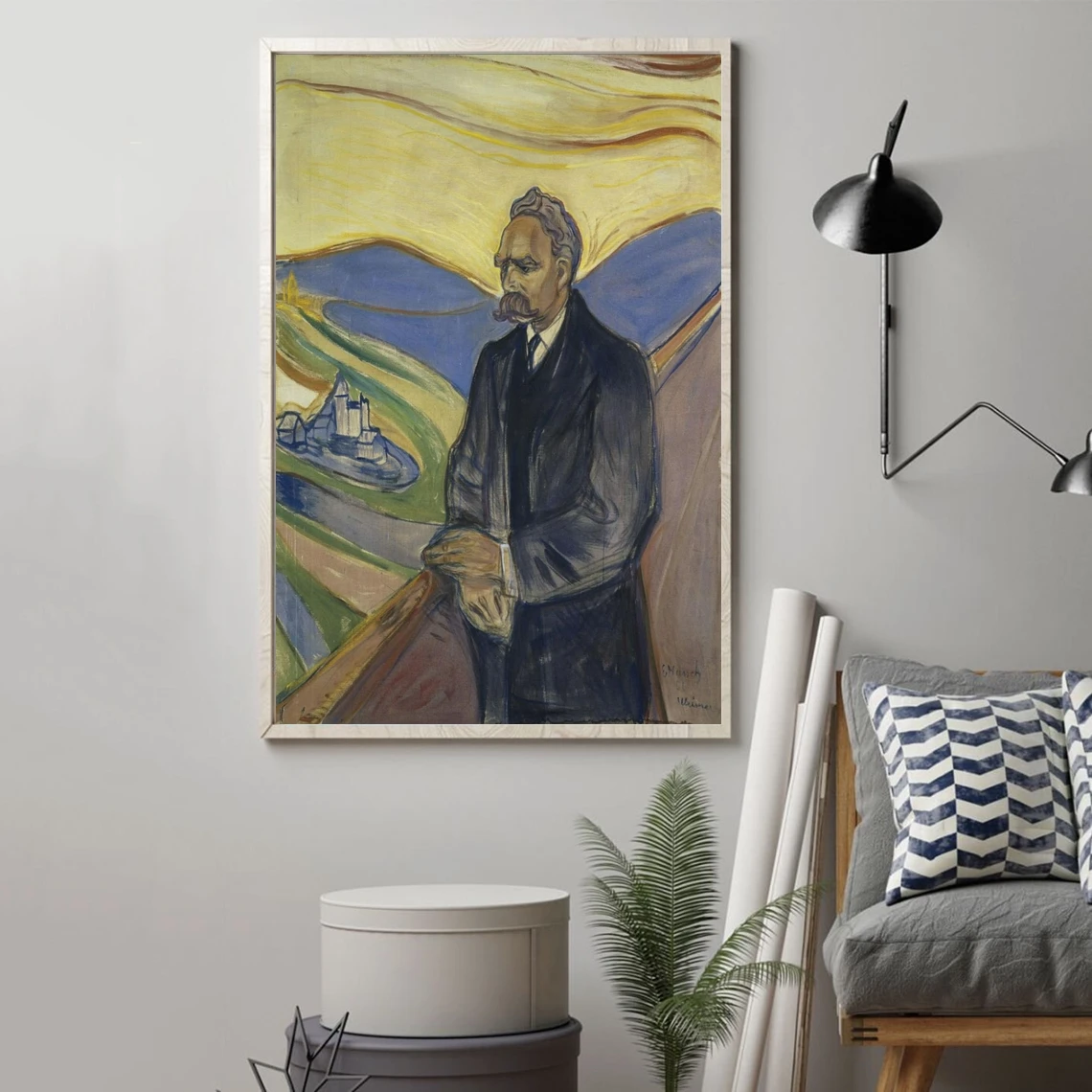 

Friedrich Nietzsche (1906) Edvard Munch Masterpiece Reproduction Poster Canvas Print Wall Painting Home Decoration