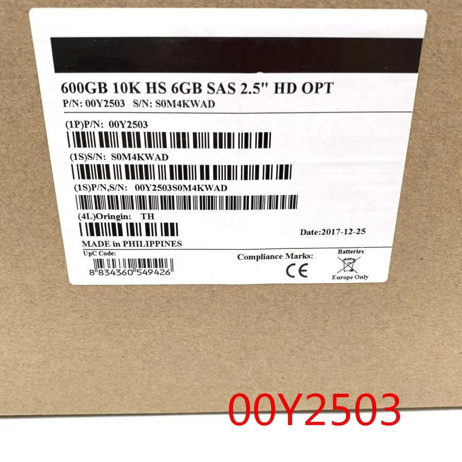 

00MJ145 00Y2503 600GB SAS 10K 2,5 inch V3500 V3700 убедитесь, что новый в оригинальной коробке. Обещано отправить в течение 24 часов