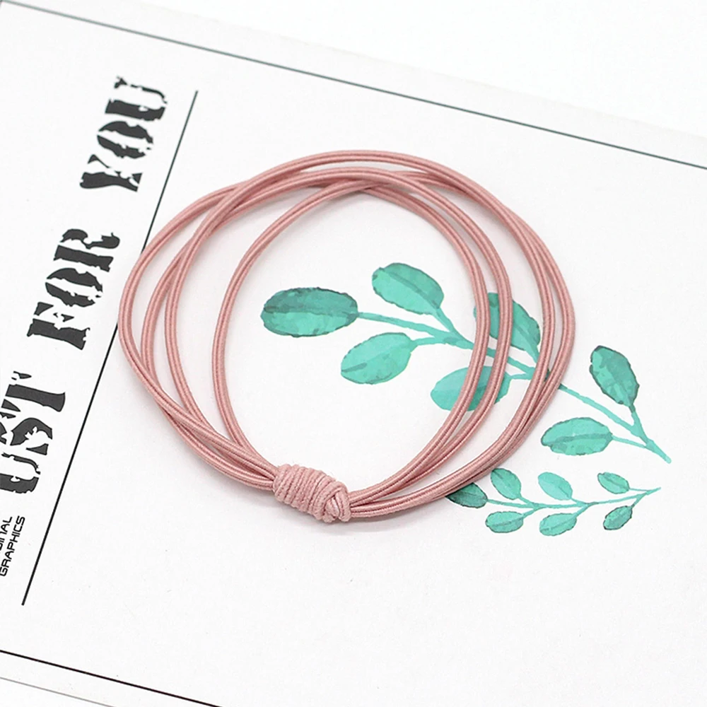 

Girls Exquisite Hair Bands Accessories 5Pcs Simple Basic Hair Ties Solid Color High Elastic Rubber Band Headband Gifts For Women