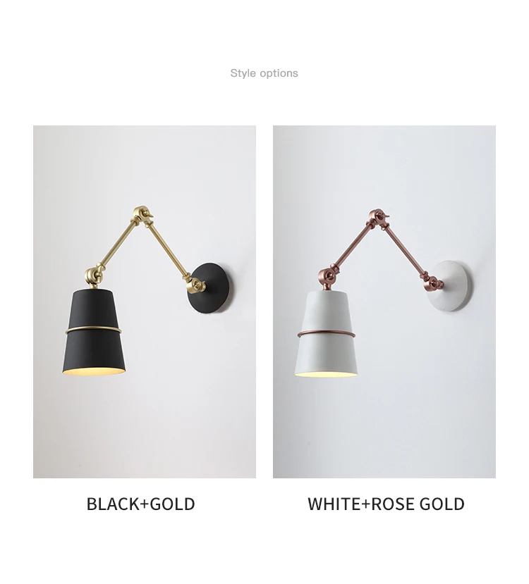 

New Modern wall lamp adjustable angle high-end art bedroom Decor living lighting room living room wall lamps