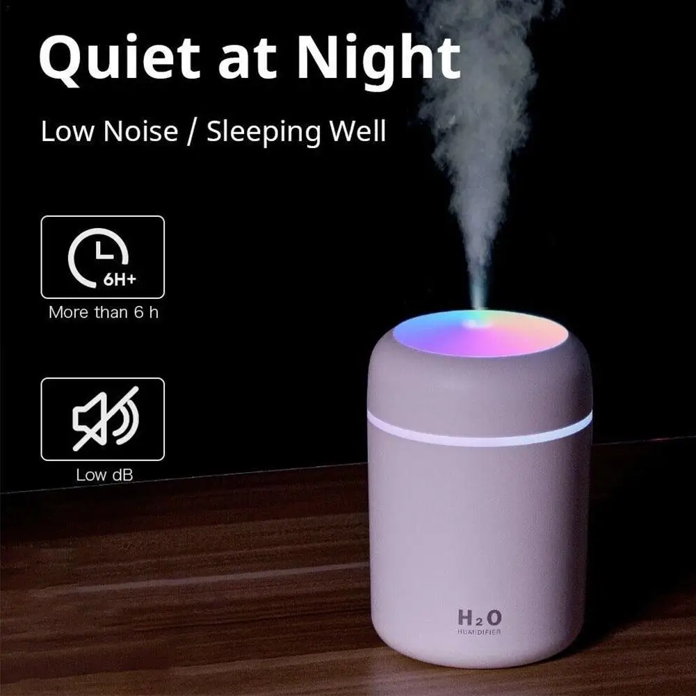 

Portable 300 Ml Colorful Cup USB Humidifier Air Purifier Humidifier Purifier With Romantic Light