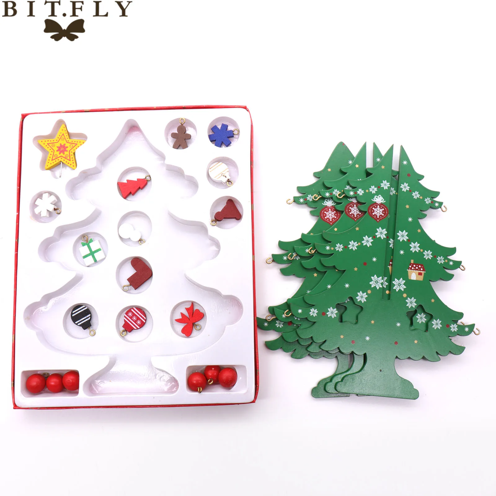 Фотообои 13x17 см 3D проекция новый год праздник домашние деревянные украшения