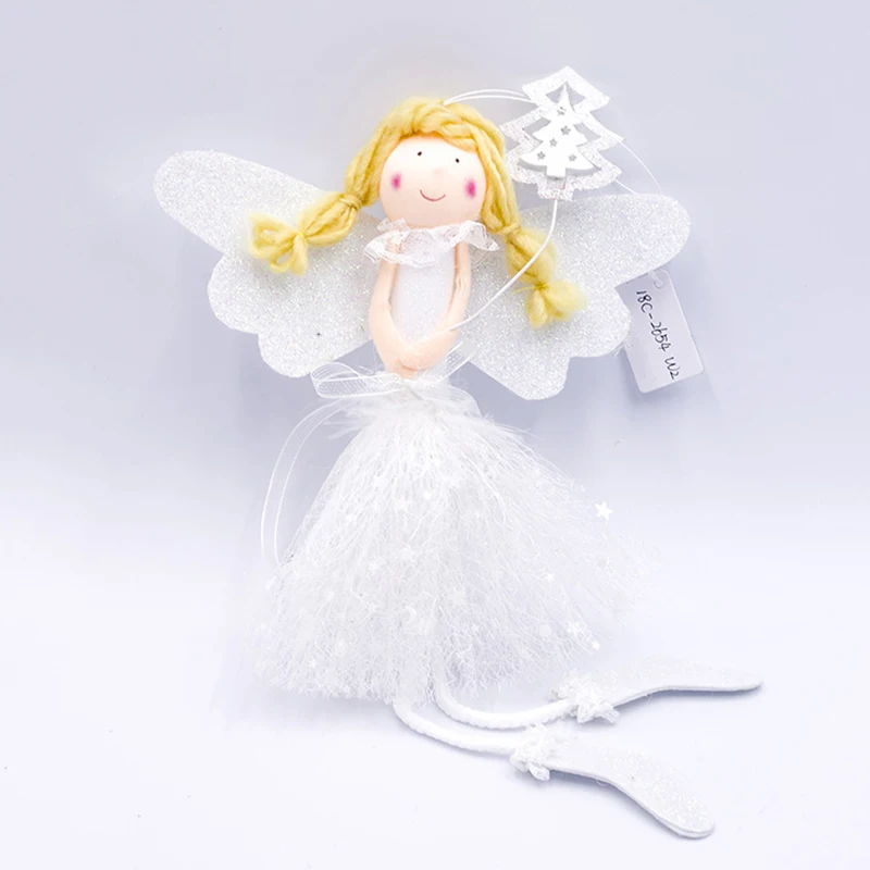 Рождественские украшения тканевая сетка новогодние куклы кулоны ангелы детские