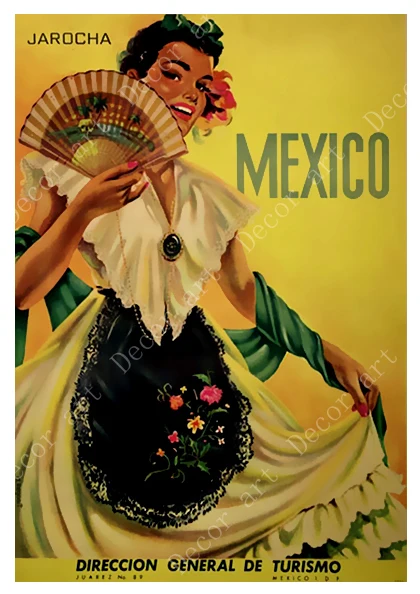 Мексиканский тропический садовый бульфайтинг картины на холсте для путешествий