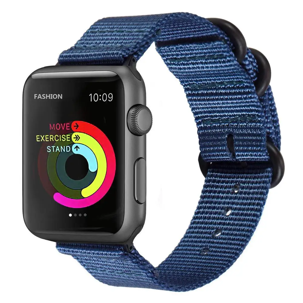 Ремешок для Apple Watch 38 мм 42 iWatch 5 ремешок 44 40 нейлоновый часов Спортивный Браслет watch