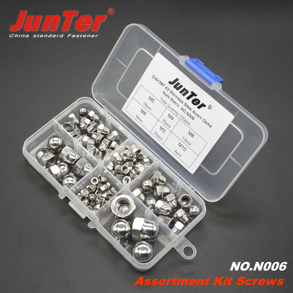 Высококачественные купольные шестигранные гайки M3 M4 M5 M6 M8 M10 A2 из нержавеющей