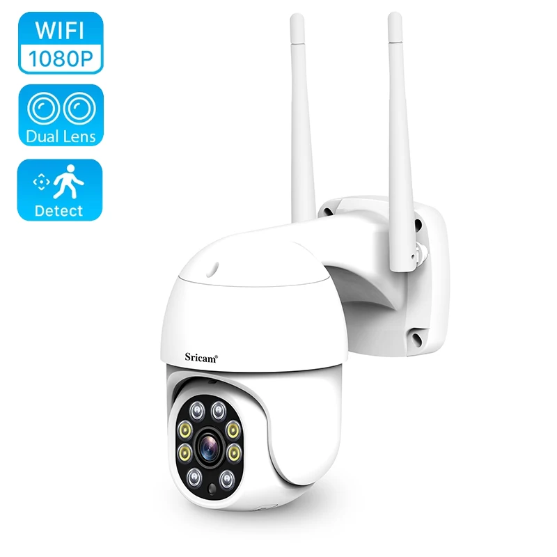 

Sricam SP028 2MP PTZ WiFi Camera 1080P Ai Auto Tracking Outdoor IP Camera Two-Way Audio IR Night Vision Video CCTV Surveillance
