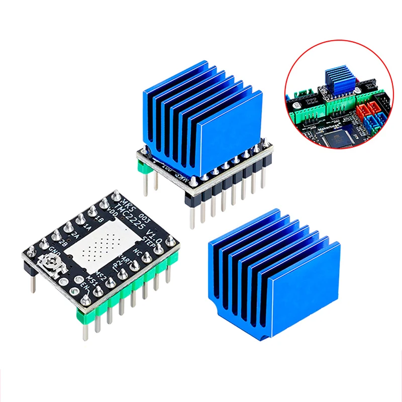 

Запчасти для принтера TMC2225, драйвер шагового двигателя, сверхтихая Бесшумная заменка подделки