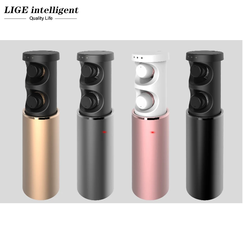 LIGE оригинальные новые Bluetooth 5 0 беспроводные наушники мини стерео с 3500 мАч power Bank