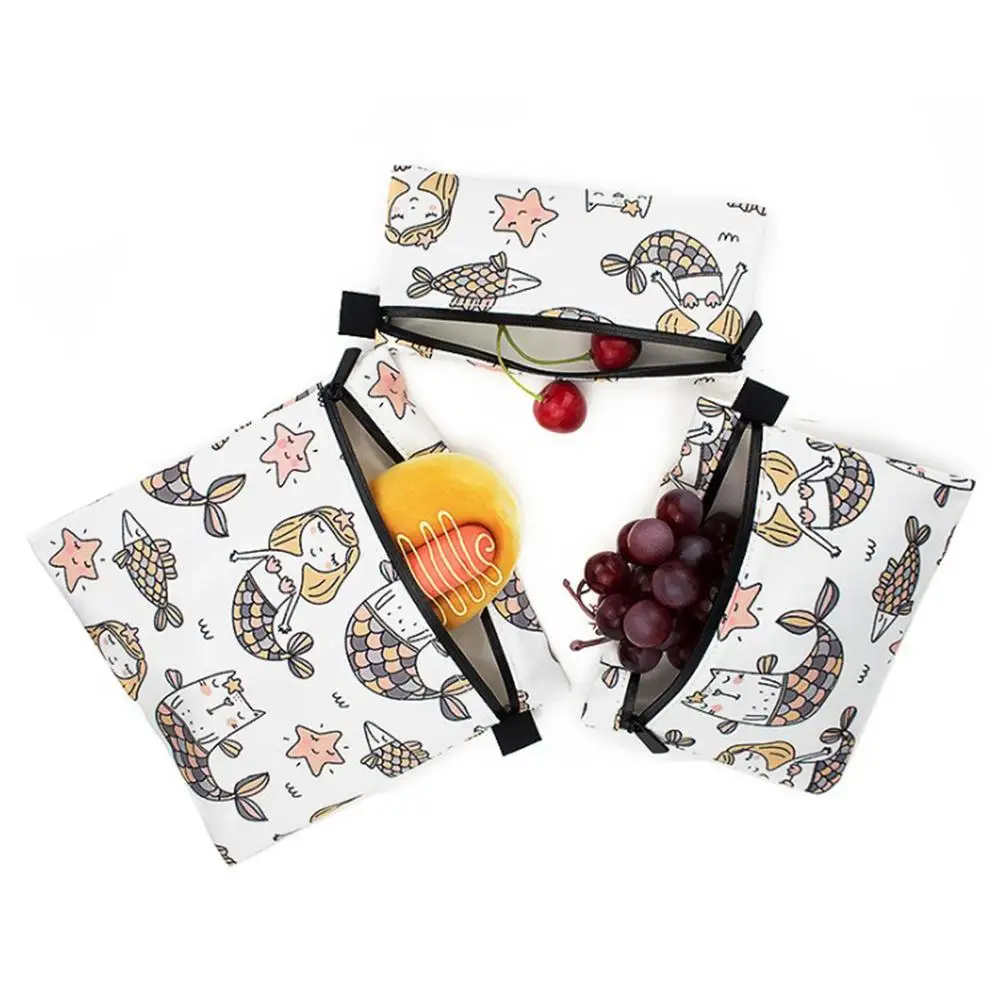 3 шт многоразовая сумка для закусок водонепроницаемая сэндвича хлеба моющиеся