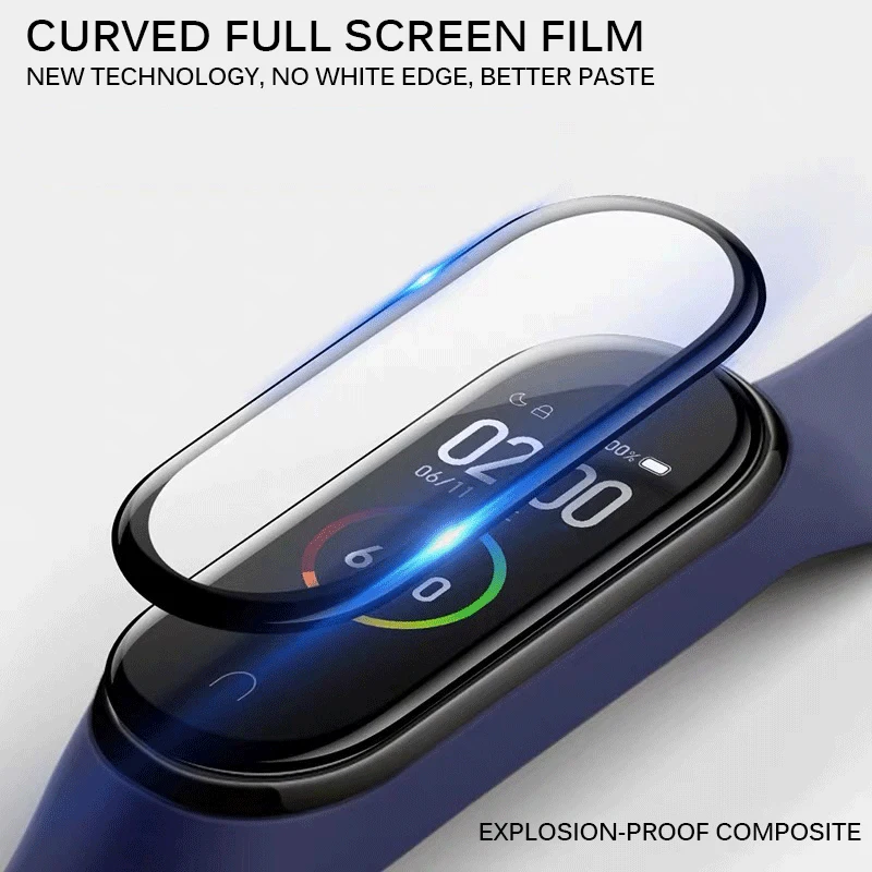 1 шт. Защитная закаленная пленка для Xiaomi Mi Band 4 умный Браслет полное покрытие