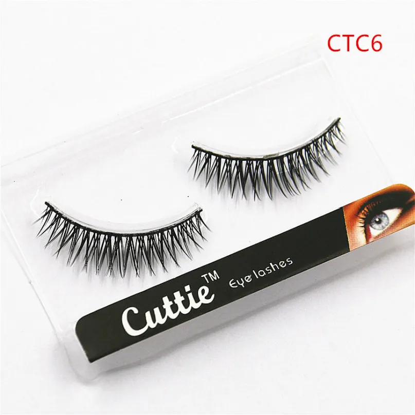 New 1 Pair Thick Cross False Eyelashes Korea Natural Nude Makeup Long Mink Handmake Eye Lashes Kit Gift #CTC4 | Красота и здоровье
